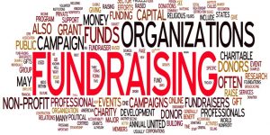 Fundraising tags concepts isolated on white background